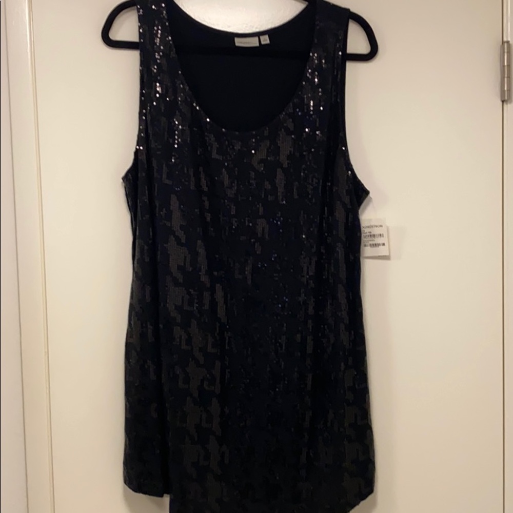 Black sequin tank top - never worn!